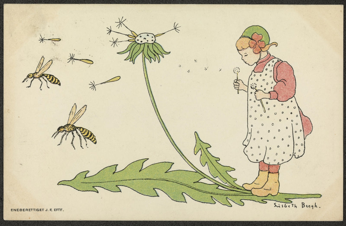 Girl holding flowers