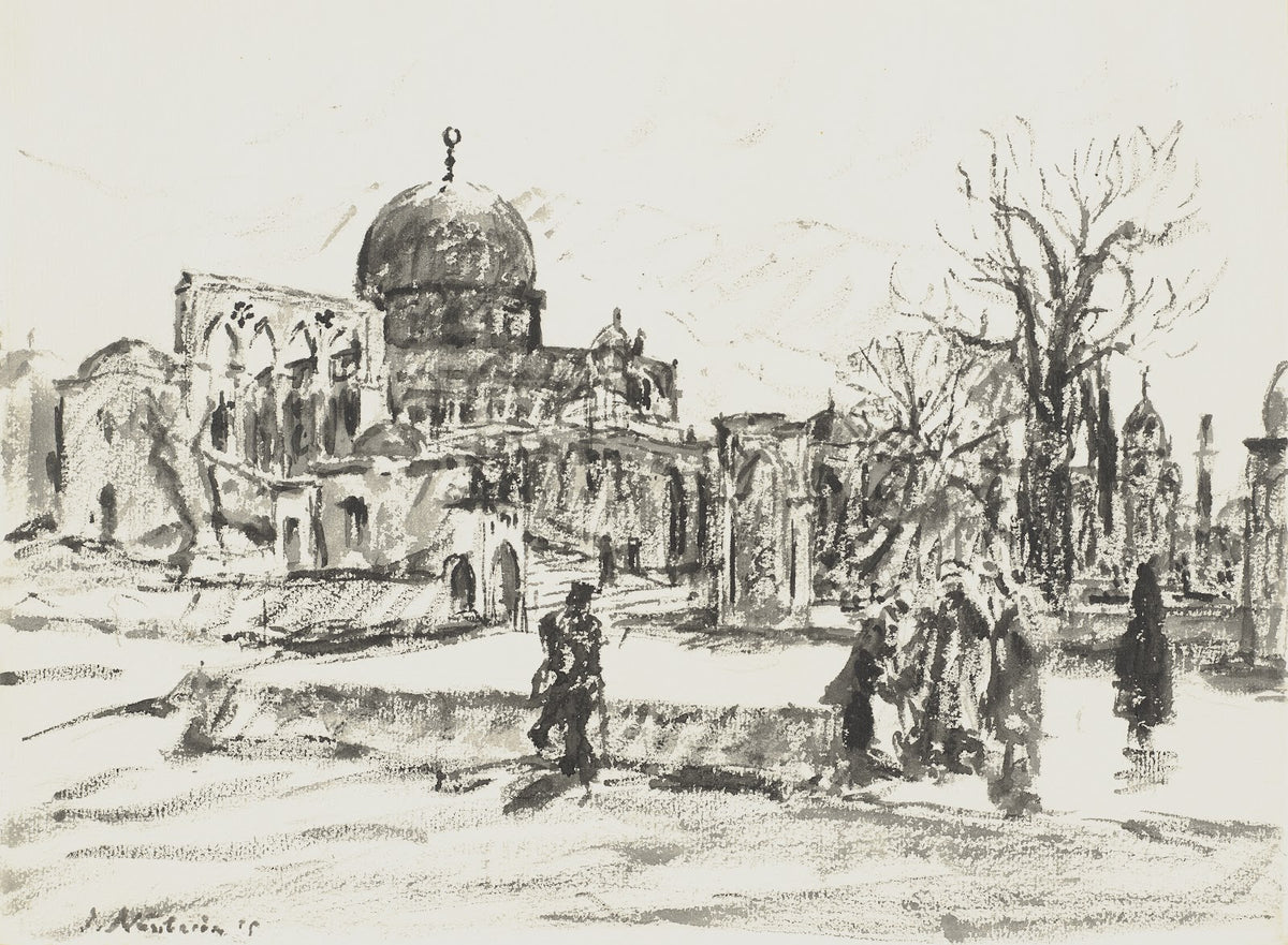 Jerusalem vor der Omar Moschee 1925