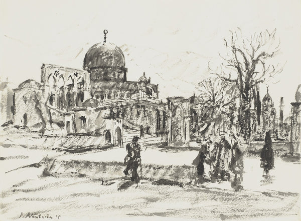 Jerusalem vor der Omar Moschee 1925