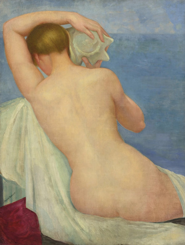 Desnudo de espalda con caracol circa 1925