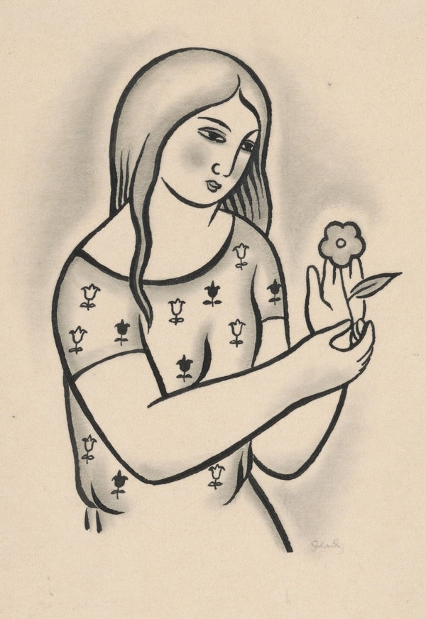 Girl with a flower 1926 1927