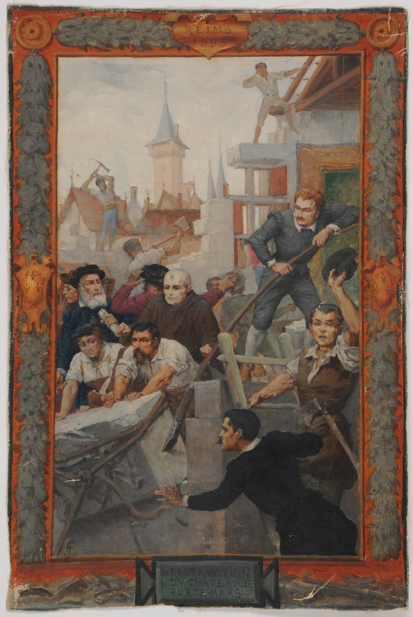 Destruction du Château de la Porte Mars 1882