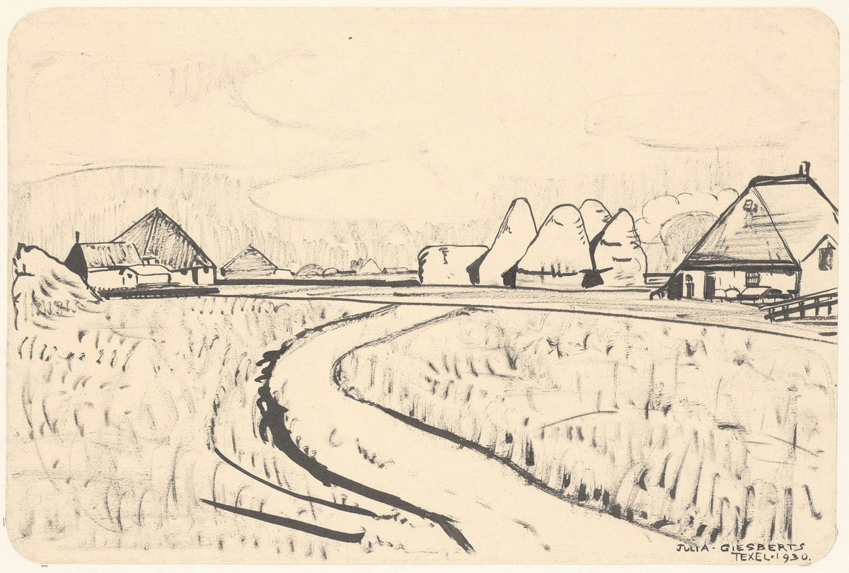 Boerderijen mogelijk nabij Oosterend 1930