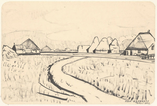 Boerderijen mogelijk nabij Oosterend 1930
