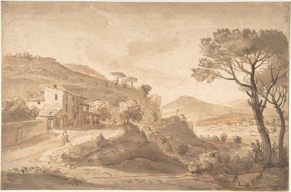 Italianate River Landscape with an Inn mid 17thmid 18th century