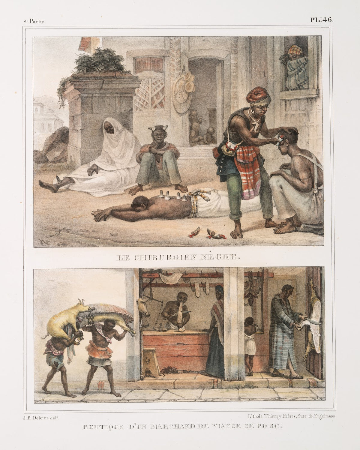 Le chirurgien nègre Boutique dun marchand de viande de porc 1834   1839