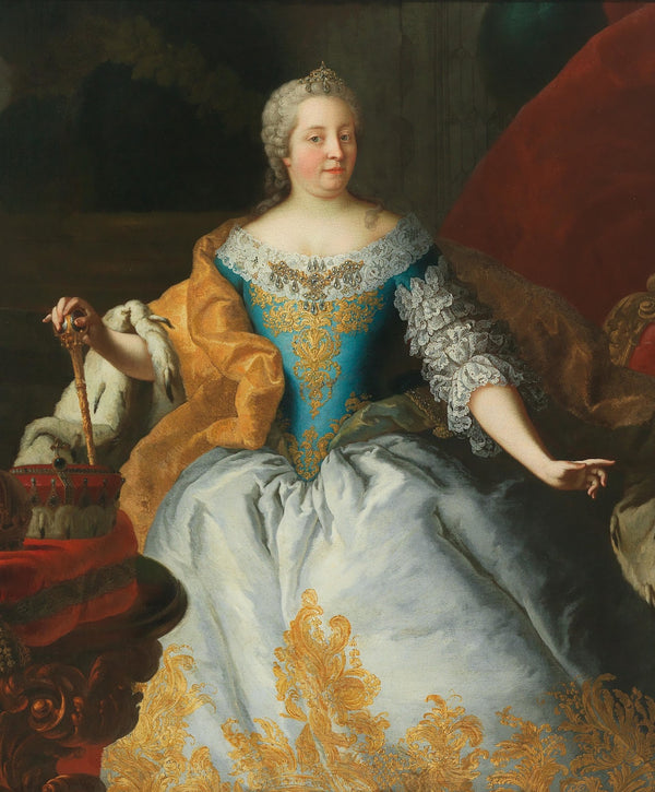 Portrait Of The Empress Maria Theresia Queen Of Hungary And Bohemia With The Boh