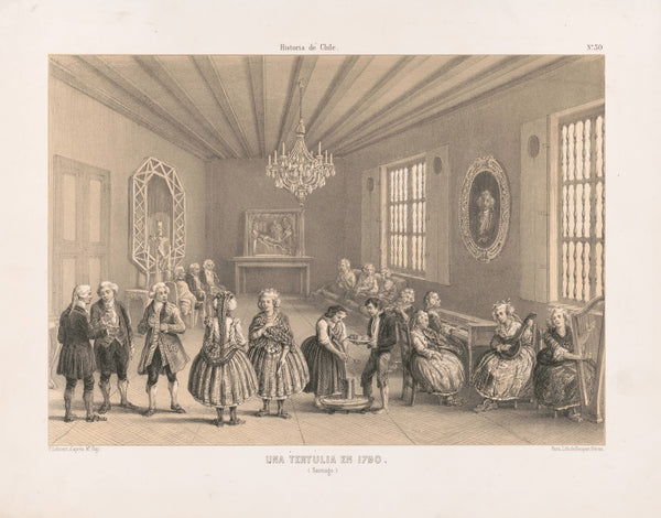 Una tertulia en 1790 Santiago 1844 1860