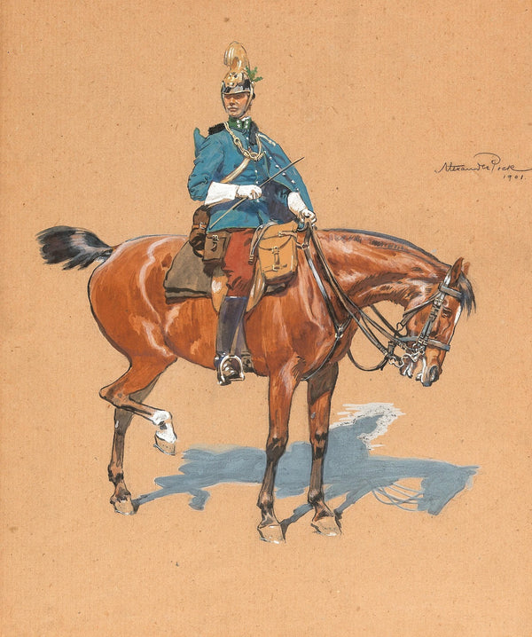 An imperial royal dragoon on horseback 1901
