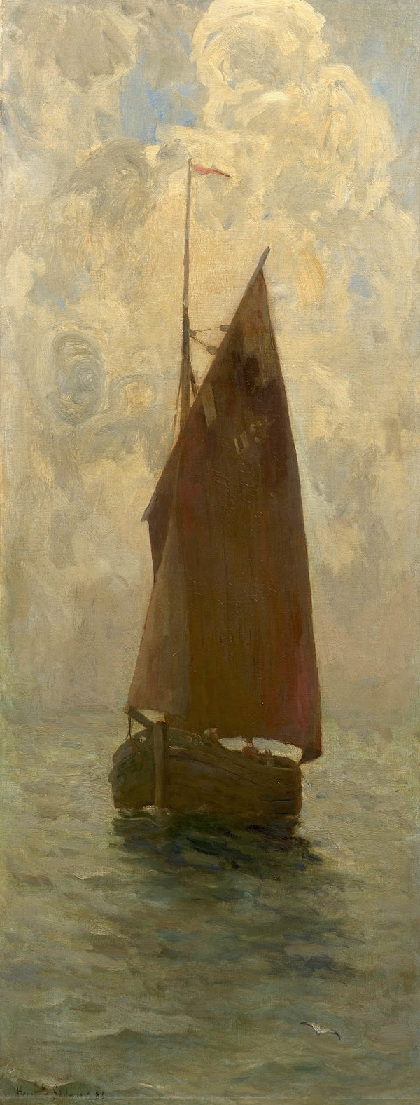 Voilier par mer calme 1885