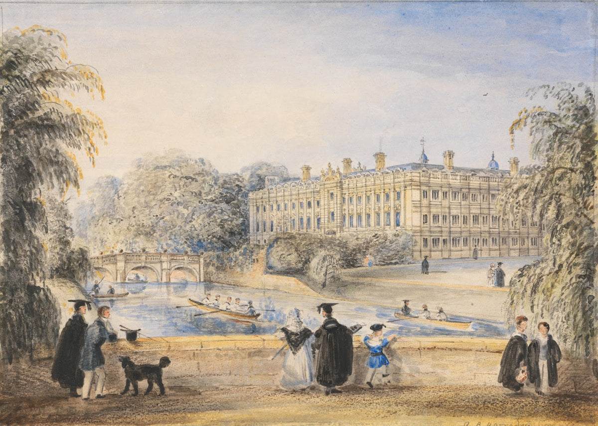 Clare College Cambridge From the Backs 1812