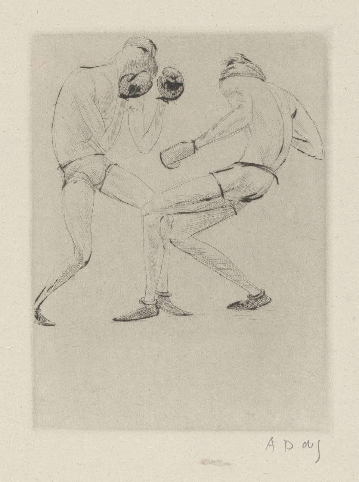 Tableau de la boxe illustré de 29 gravures à leau forte pl 10 1923