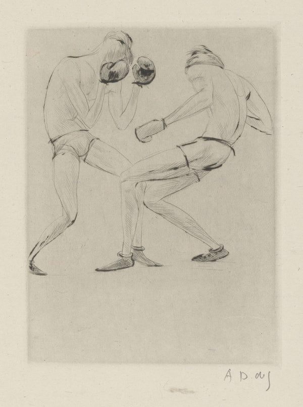 Tableau de la boxe illustré de 29 gravures à leau forte pl 10 1923