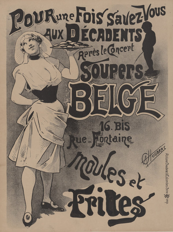 Pour une fois savez vous aux Décadents après le concert soupers belge moules fri