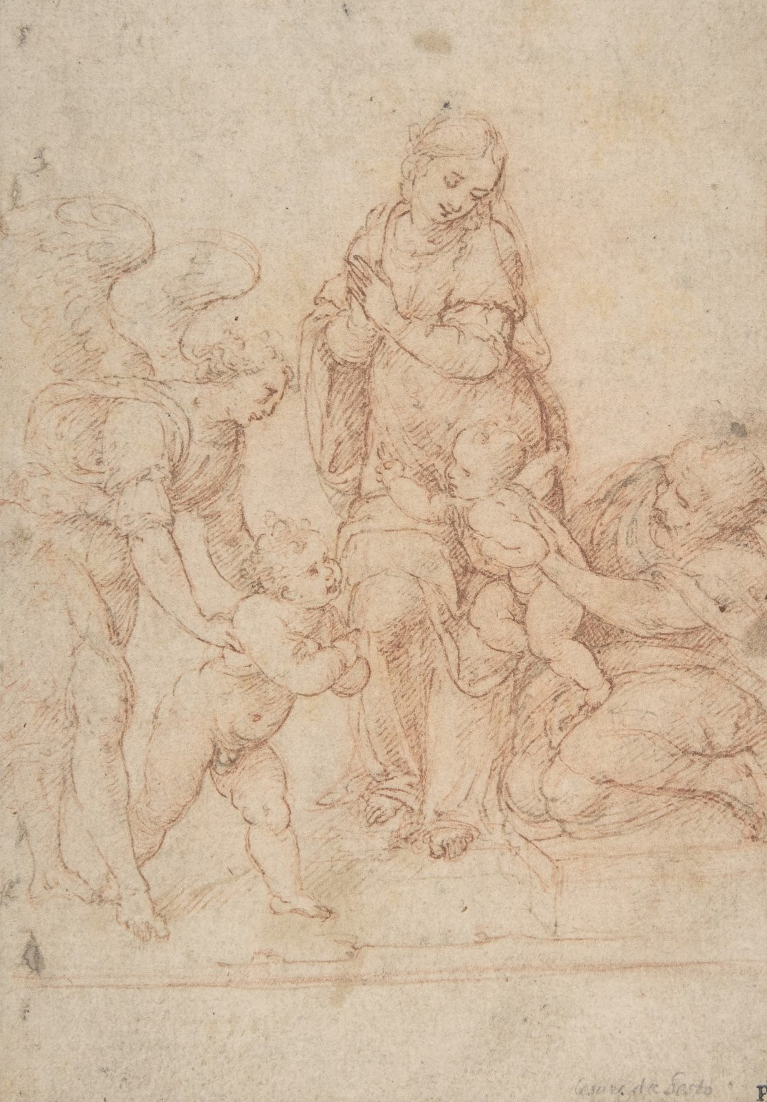 The Holy Family with the Infant St John the Baptist and an Angel 14771523