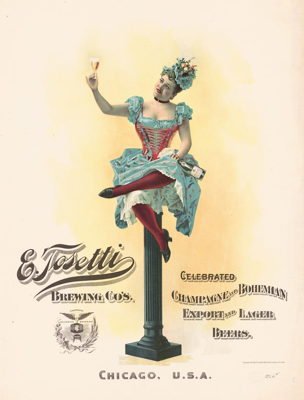 E Tosettis Brewing Cos celebrated champagne and bohemian export and lager beers