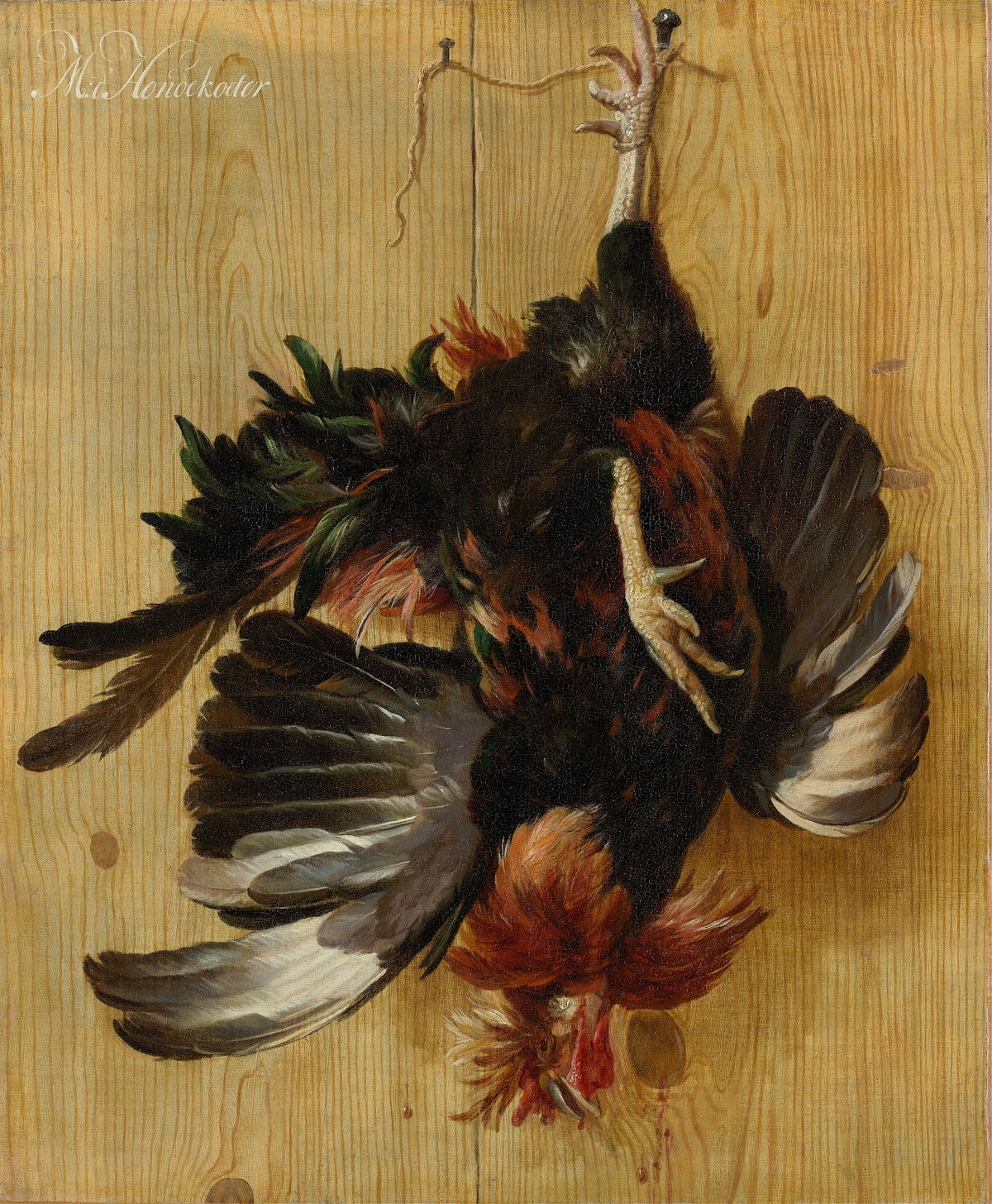 Dead Cock Hanging from a Nail c 1670