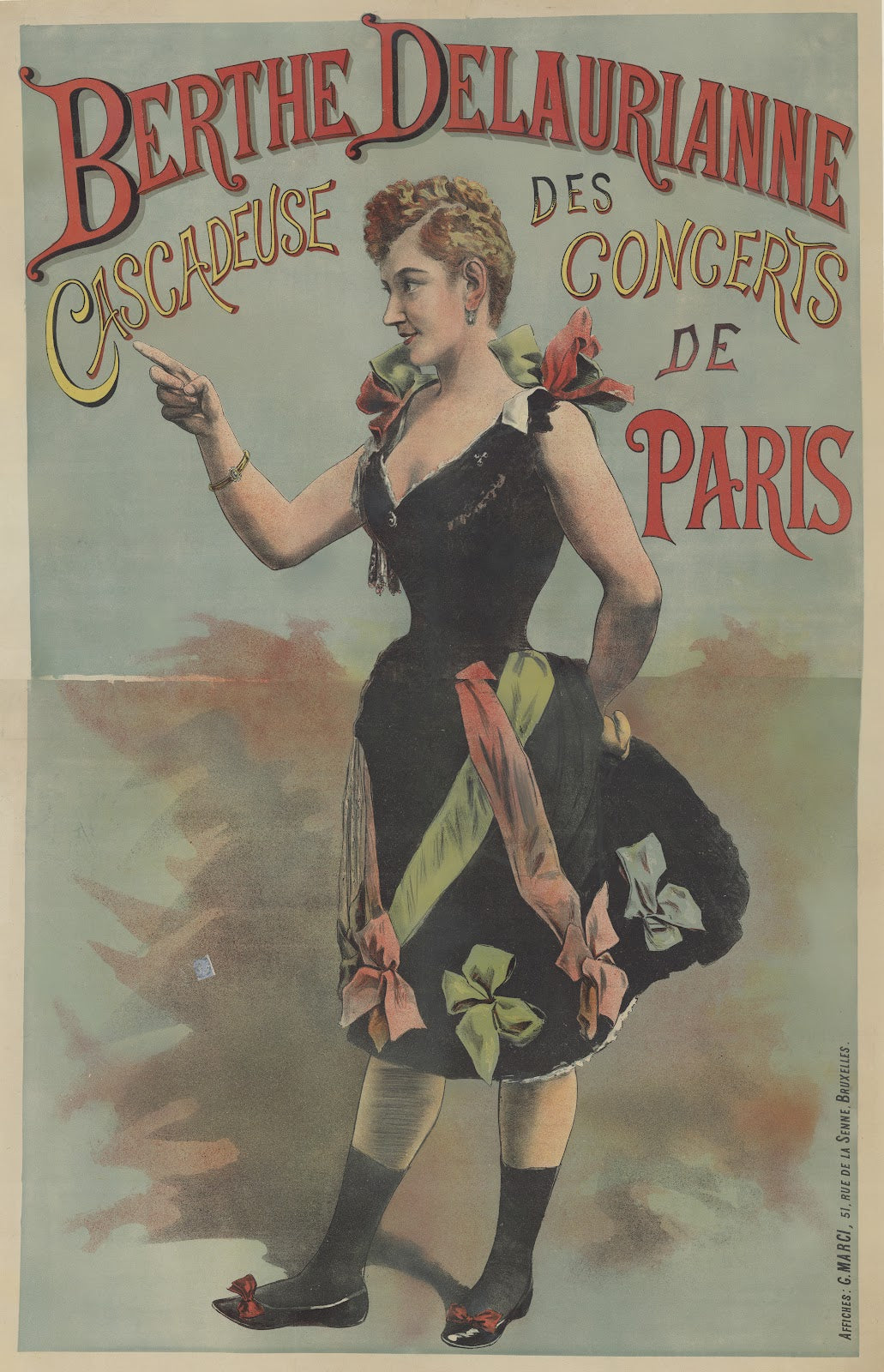Berthe Delaurianne cascadeuse des concerts de Paris 1890