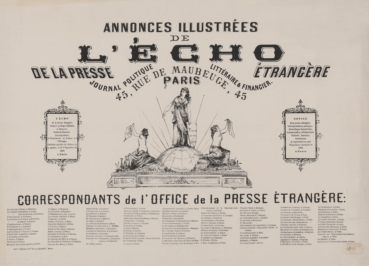 Annonces illustrées de lEcho 1878