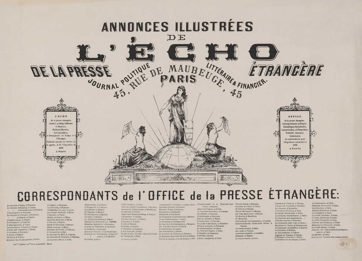 Annonces illustrées de lEcho 1878