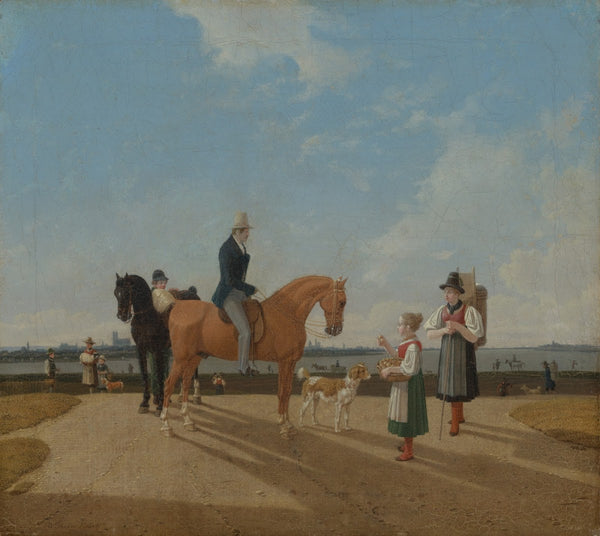 Zwei Reiter und zwei Blumenmädchen 1826