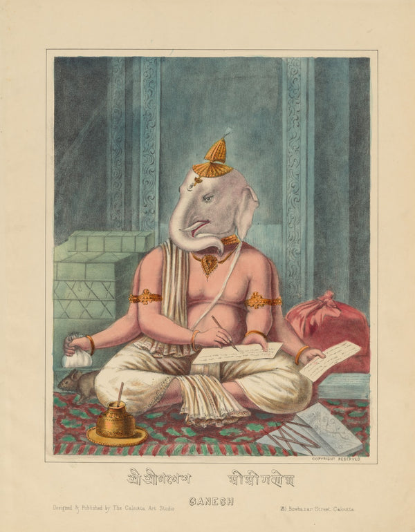 Ganesha Transcribing the Mahabharata 18781883