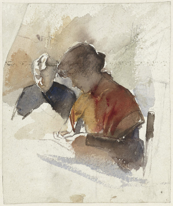 Twee naaiende vrouwen 1865   1930