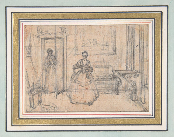 Study for an Engraving of Songs in the Opera of Flora ca 1737