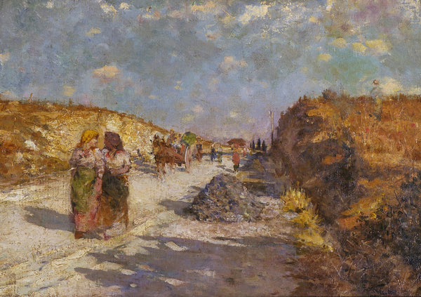 Market day Rome circa 1880
