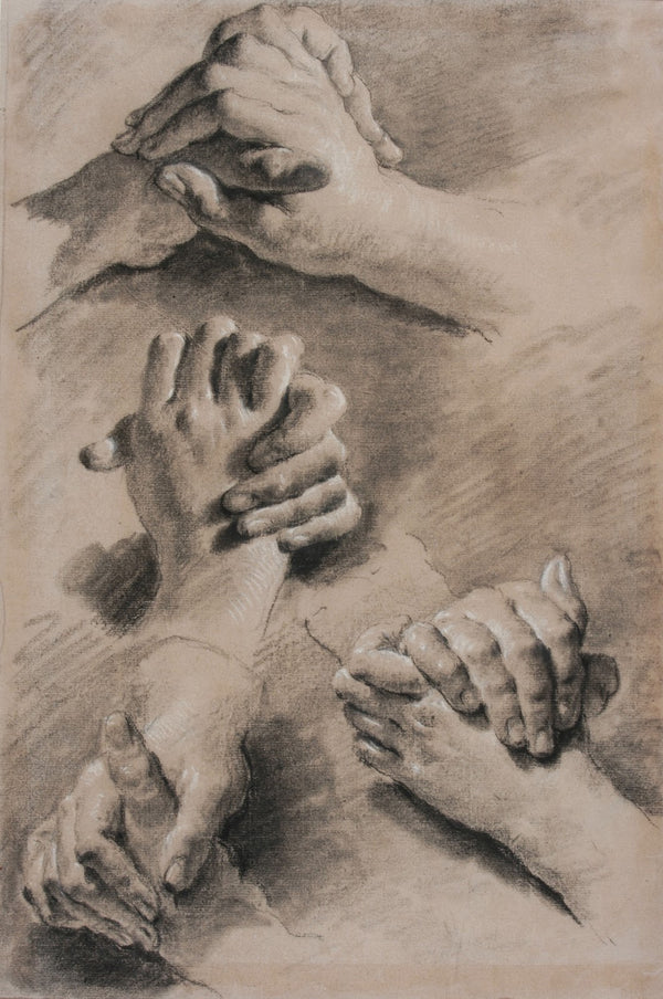 Four Studies of Clasped Hands circa 1750