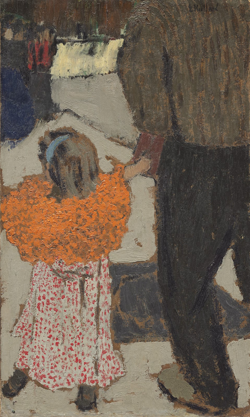 Child Wearing a Red Scarf c 1891