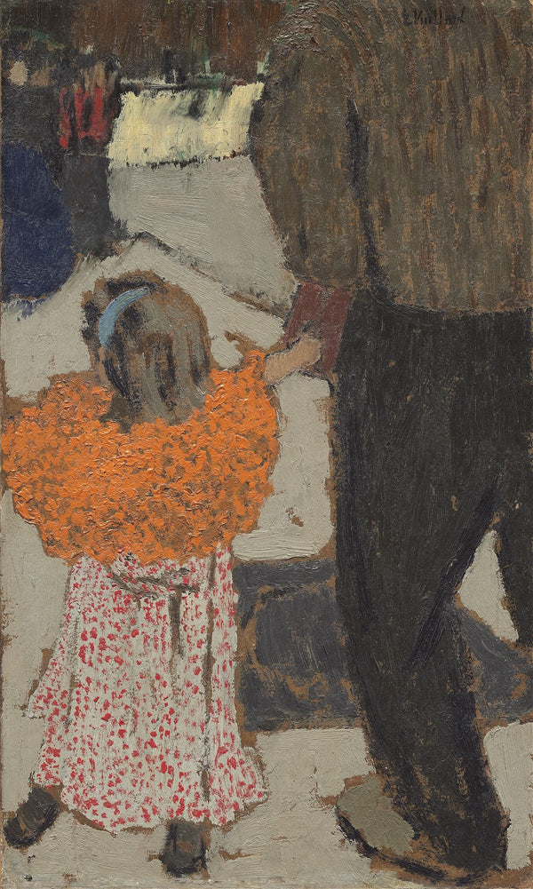 Child Wearing a Red Scarf c 1891