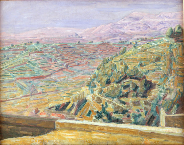 Udsigt fra Slotspladsen Cagnes 1923