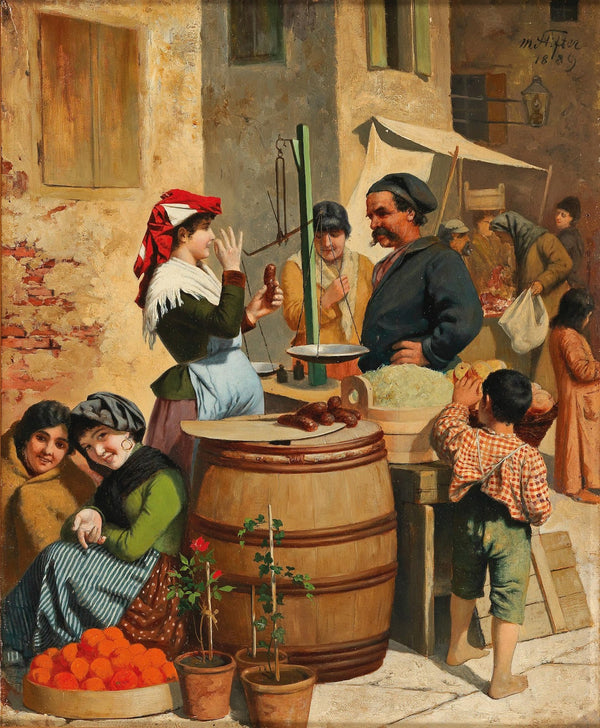 Marktszene in Triest 1889