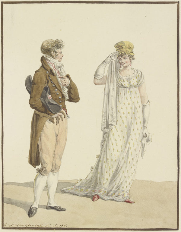 Ein Herr und eine Dame Modebild 1804
