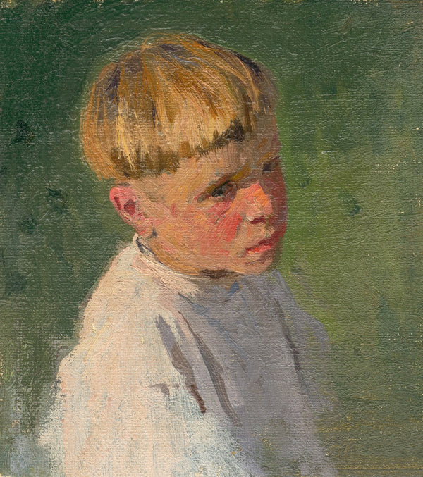 Head Study of a Seated Boy 18801890