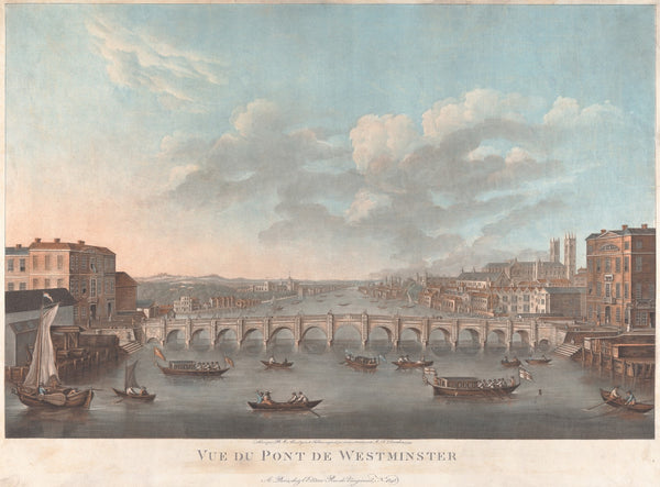 Vue de Pont de Westminster ca 1799