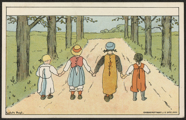Children holding hands