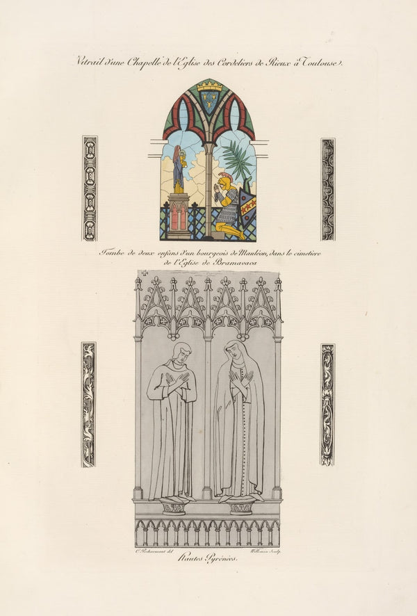 Vitrail dune chapelle de léglise des cordeliers de Rieux à Toulouse 1839