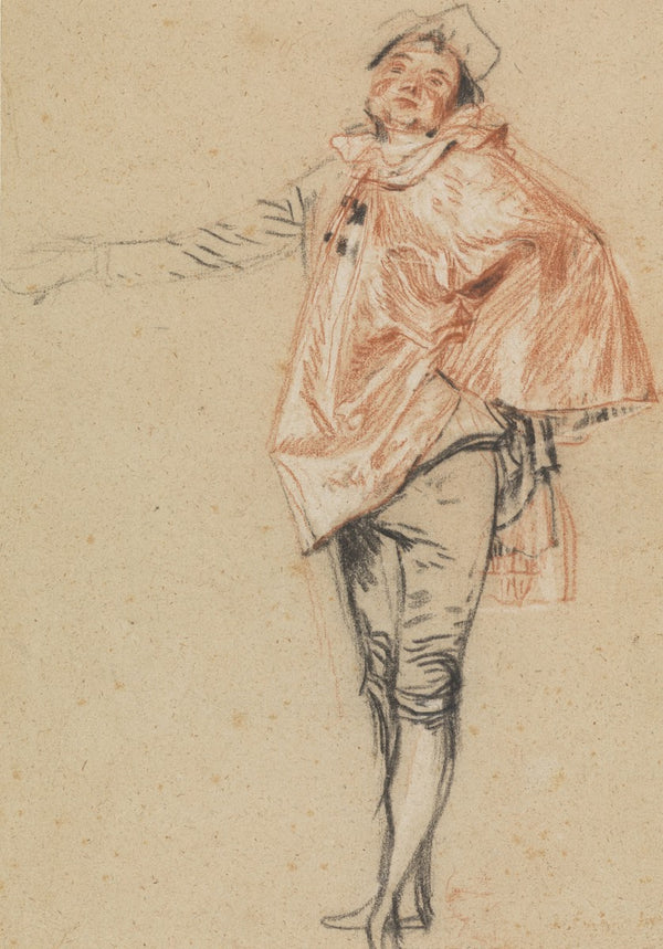 Study of a Standing Dancer with an Outstretched Arm circa 1710