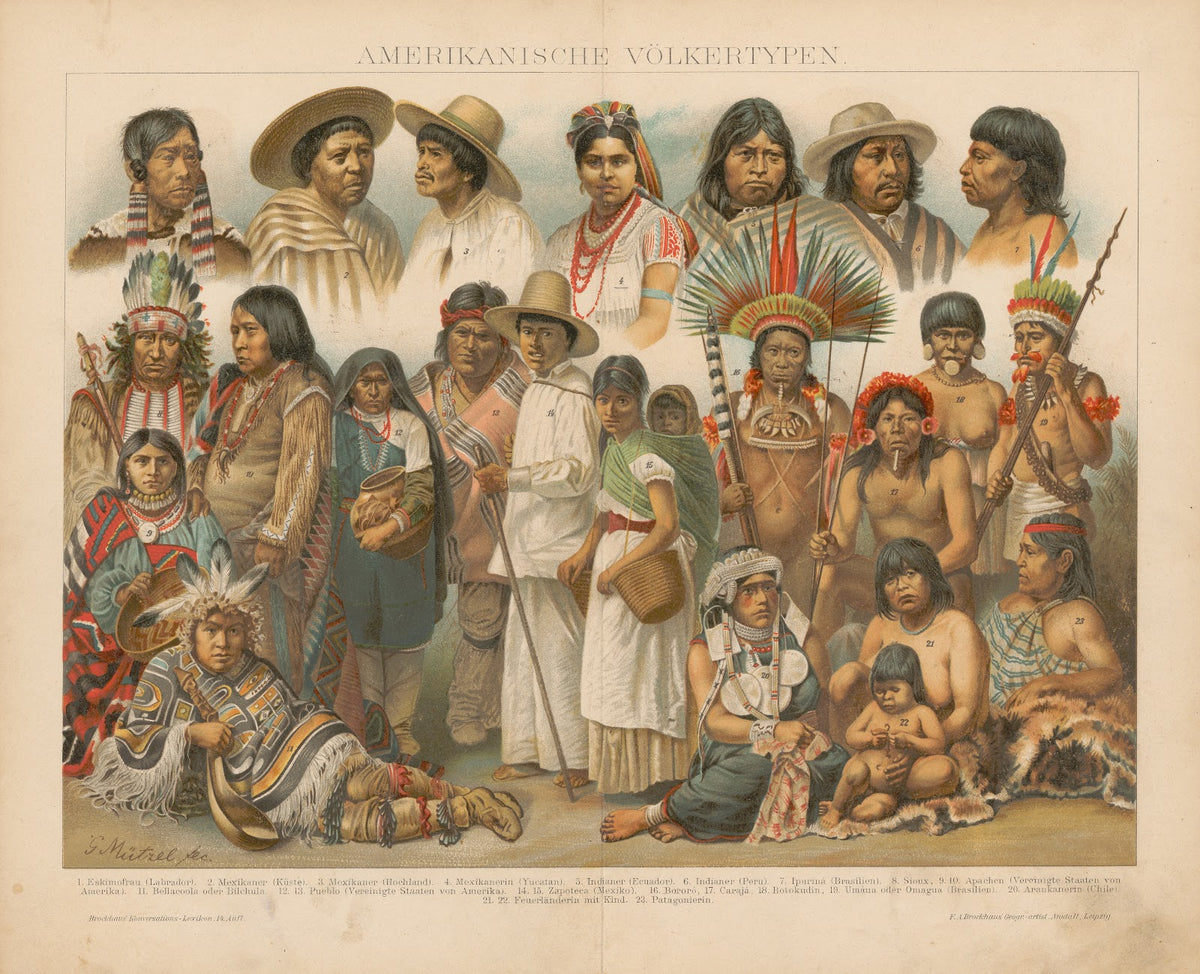 Amerikanische Völkertypen 1897