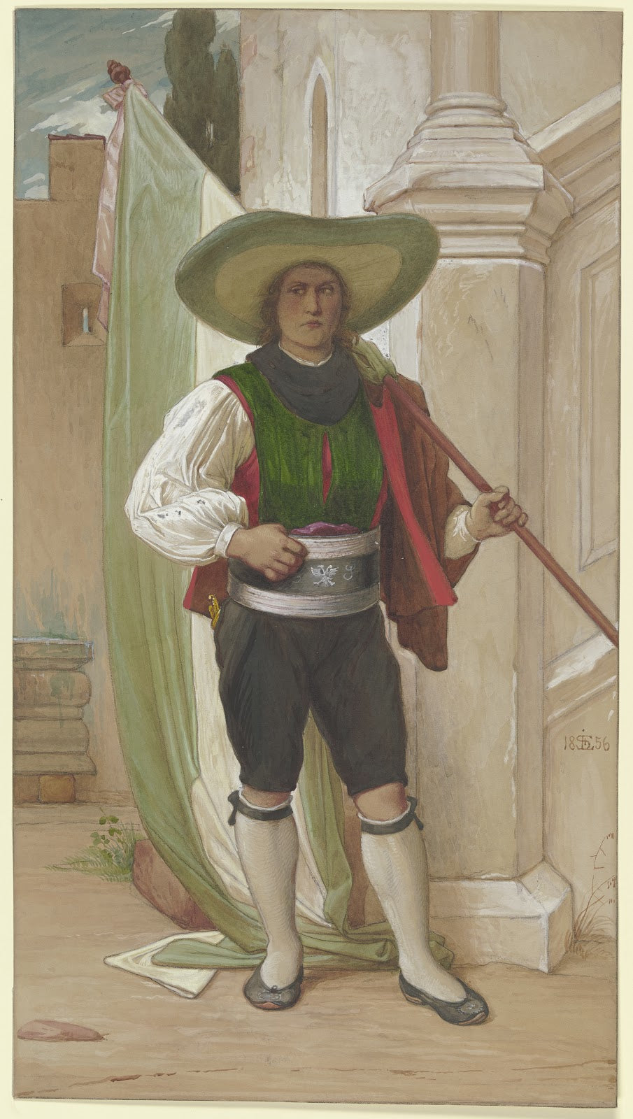 Tiroler Fahnenträger beim Winzerfest 1856