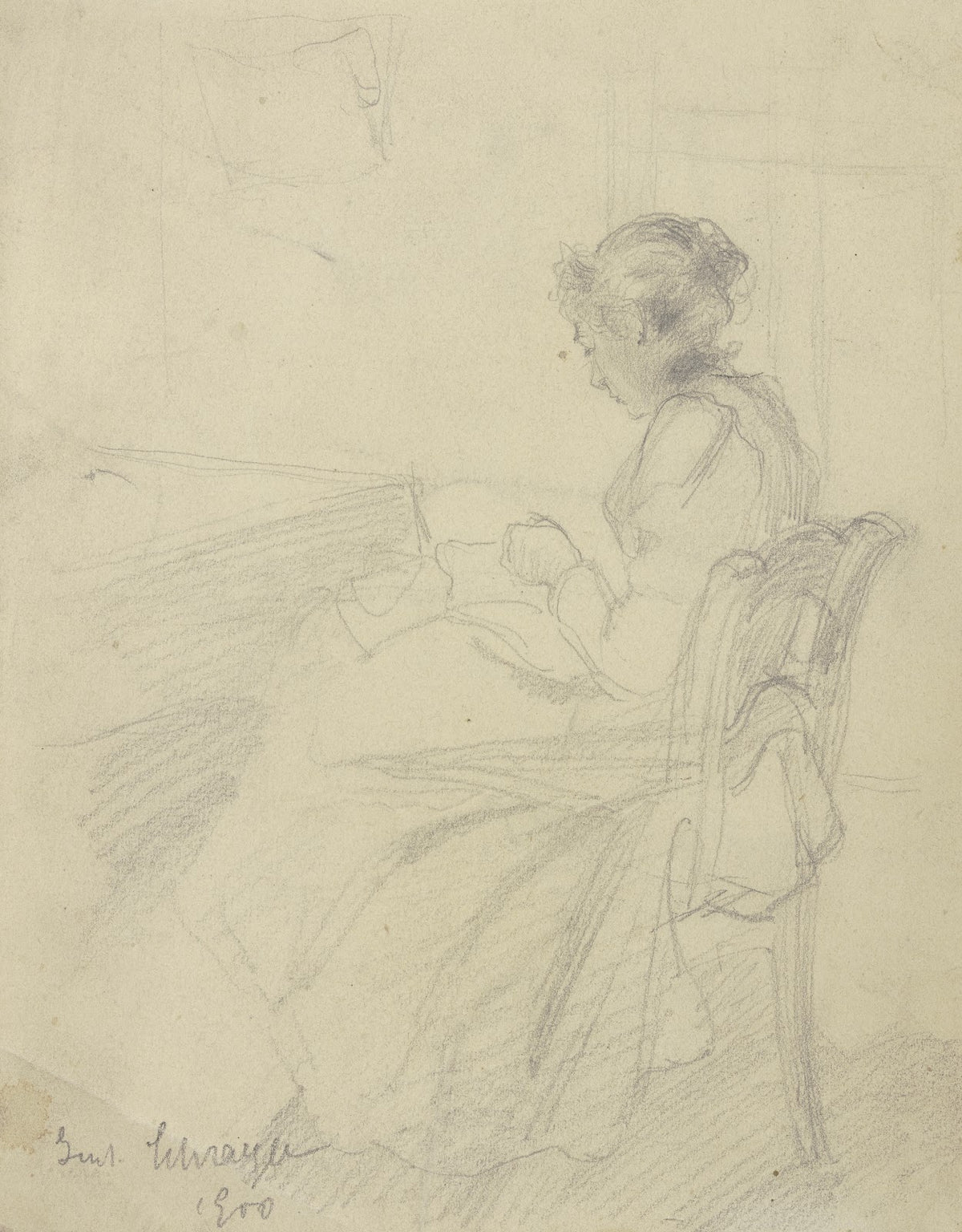 Sewing woman 1900