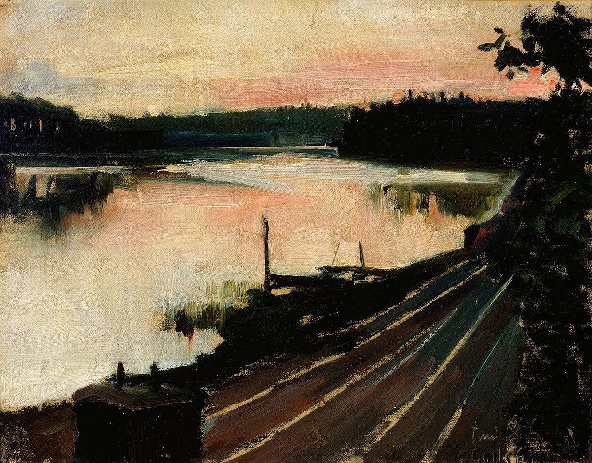 View from Eläintarha at Sunset 1886