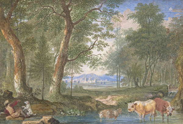 Landscape with Cows in a Brook 1698