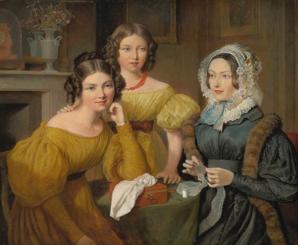 Madame Vieyres And Her Daughters 1831