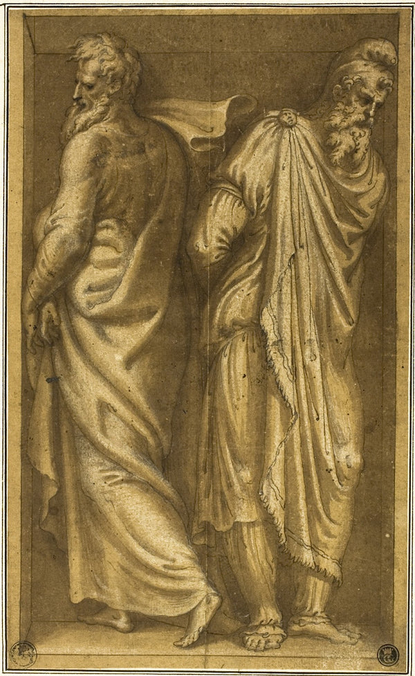 Two Standing Prisoners in a Niche c 1549