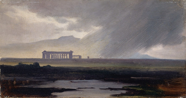 The Temples At Paestum In The Rain 1839 Or 1842