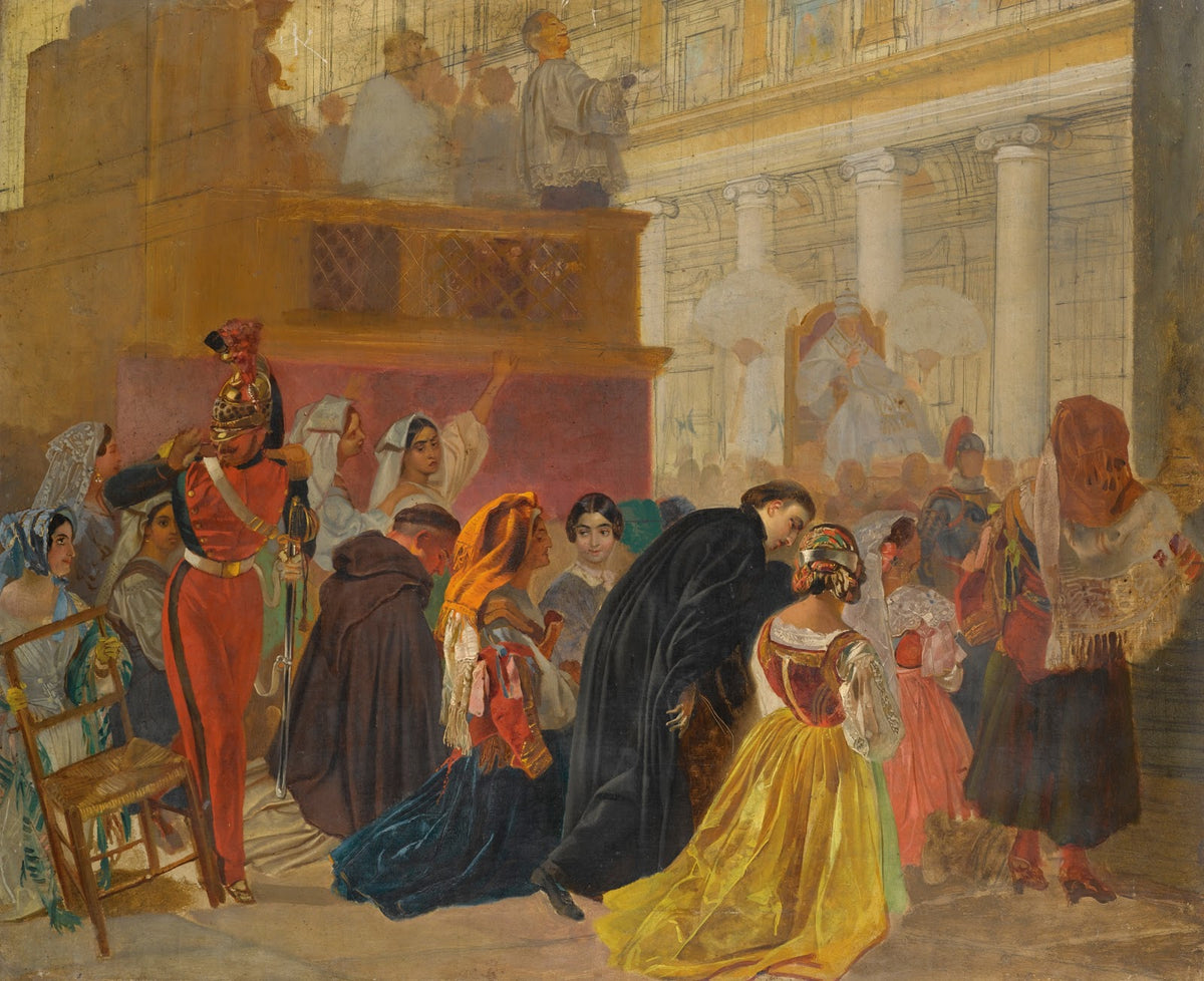 Study For The Return of Pope Pius IX To Rome In 1850