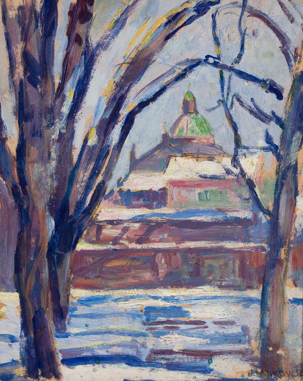 Pejzaż zimowy z cerkwią 1932